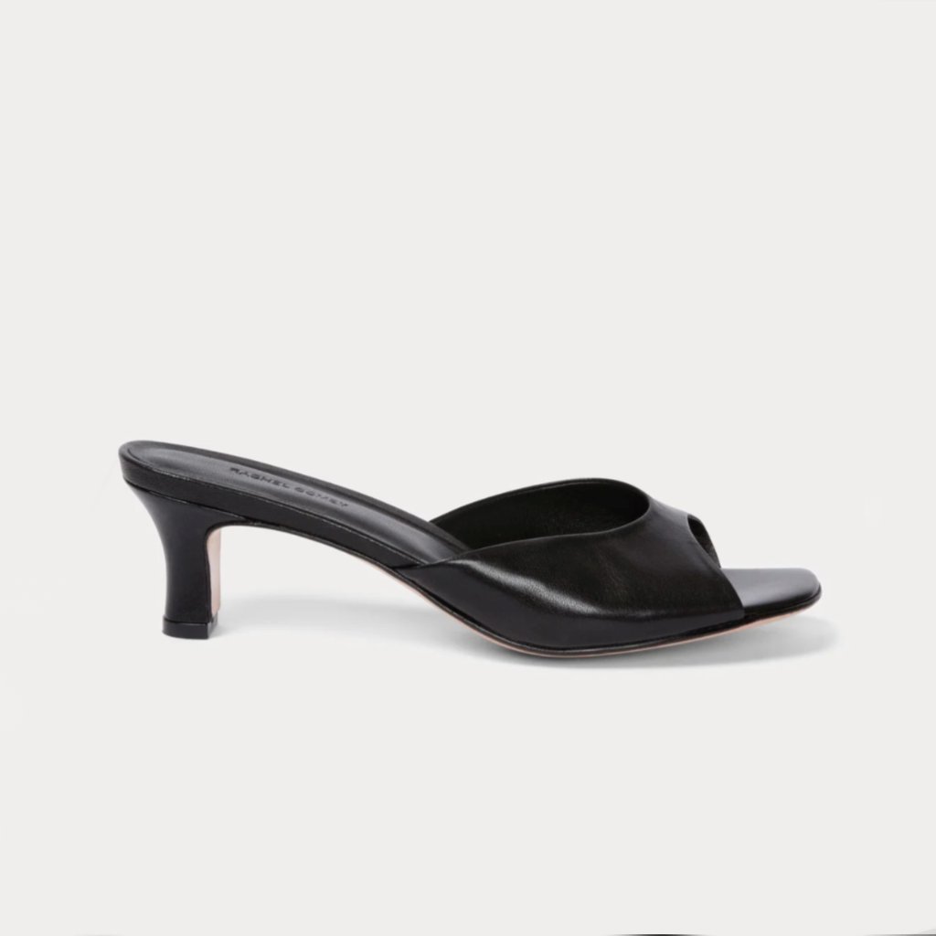 Rachel Comey "Taro" Kitten Heel Mules In Black, Size 6